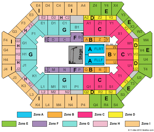 Donald L. Tucker Civic Center Celtic Woman Zone Seating Chart